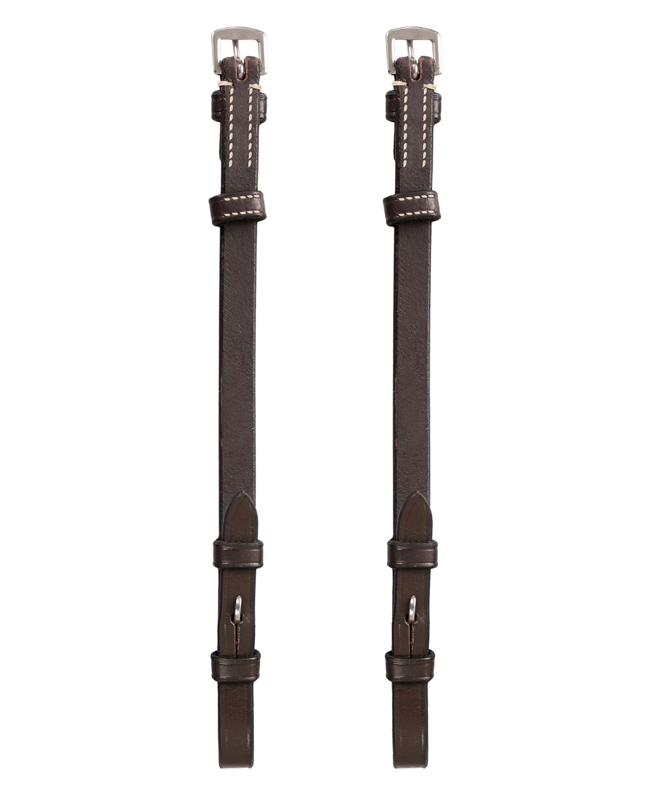 ExionPro Bridle Cheek Pieces With Hook Fastening - White Stitching - Southlake Paws