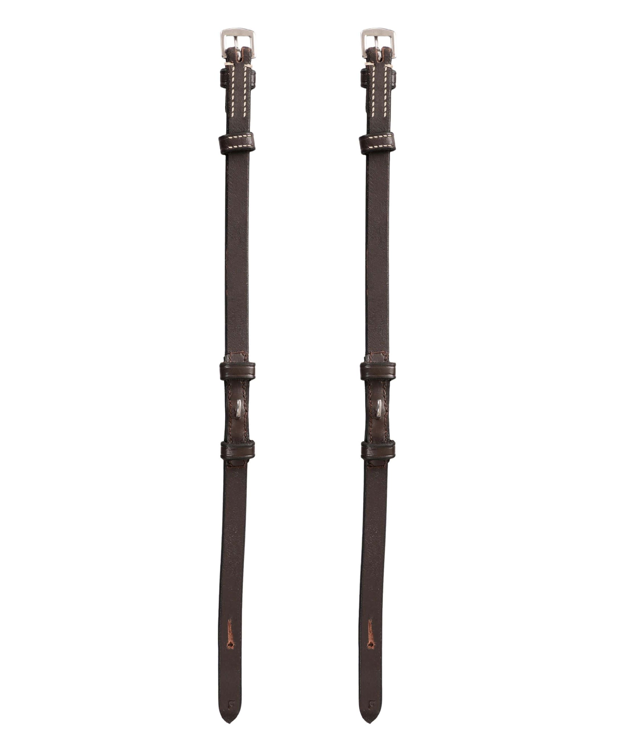 ExionPro Bridle Cheek Pieces With Hook Fastening - White Stitching - Southlake Paws