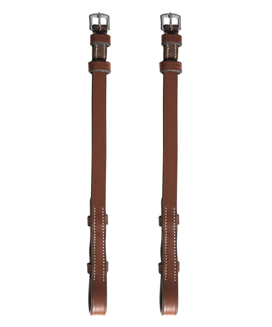 ExionPro Bridle Cheek Pieces With Hook Fastening - White Stitching - Southlake Paws