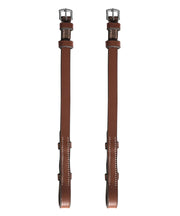 ExionPro Bridle Cheek Pieces With Hook Fastening - White Stitching