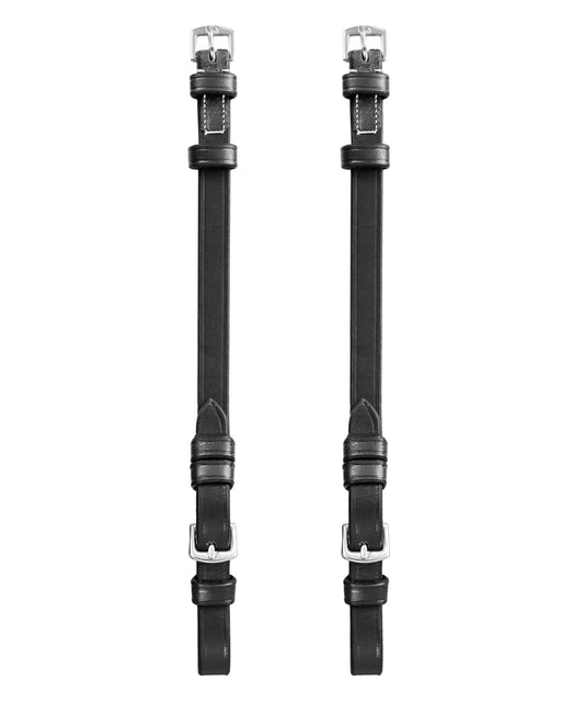 ExionPro Bridle Cheek Pieces With Buckle Fastening - White Stitching - Southlake Paws