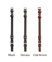 ExionPro Bridle Cheek Pieces With Buckle Fastening - White Stitching