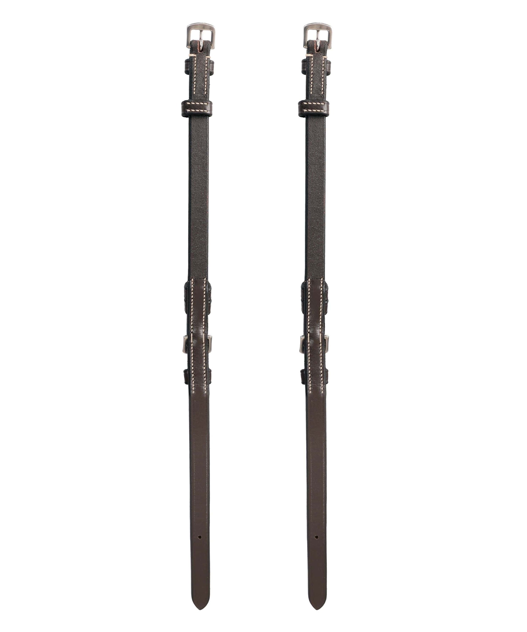 ExionPro Bridle Cheek Pieces With Buckle Fastening - White Stitching - Southlake Paws