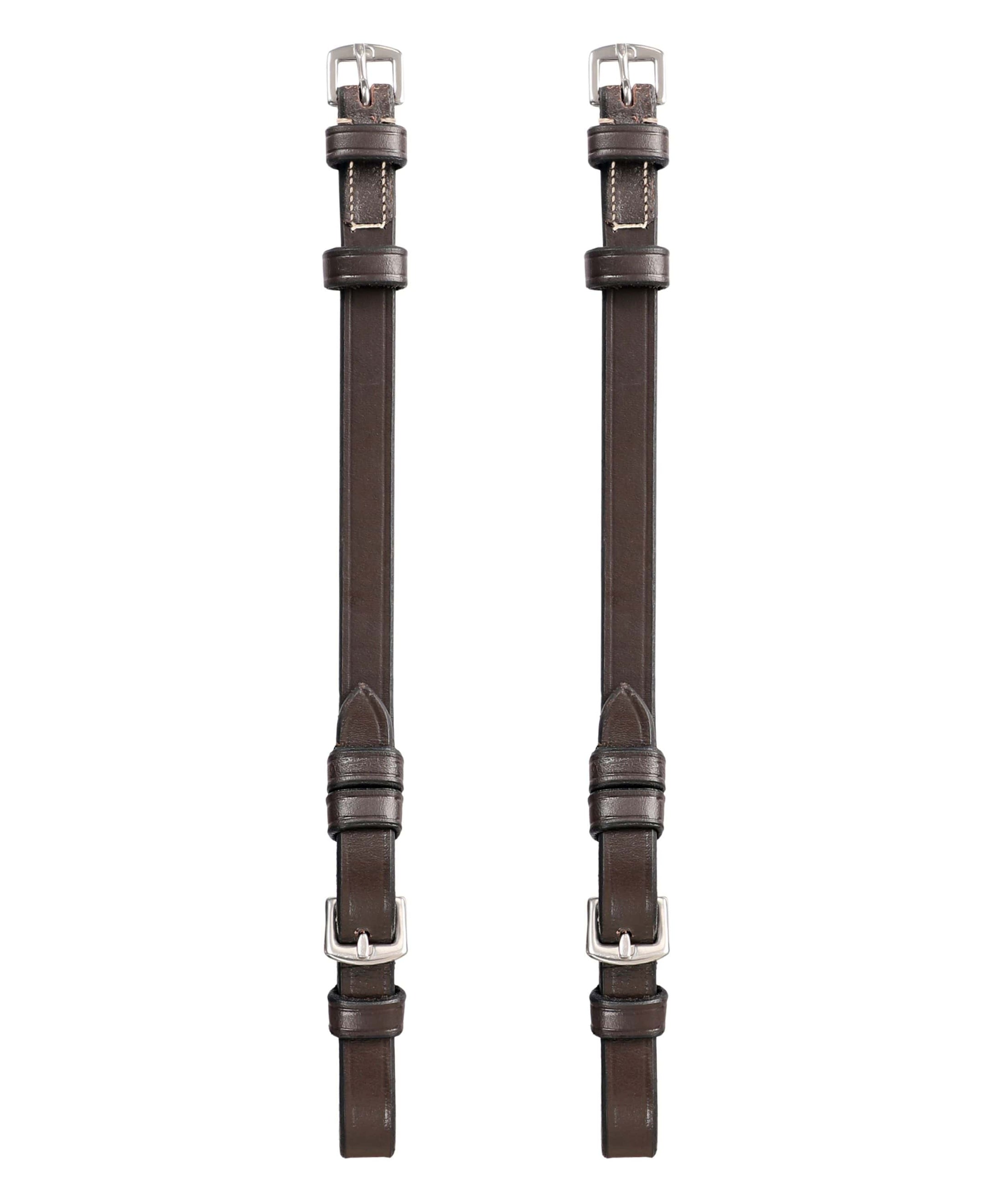 ExionPro Bridle Cheek Pieces With Buckle Fastening - White Stitching - Southlake Paws