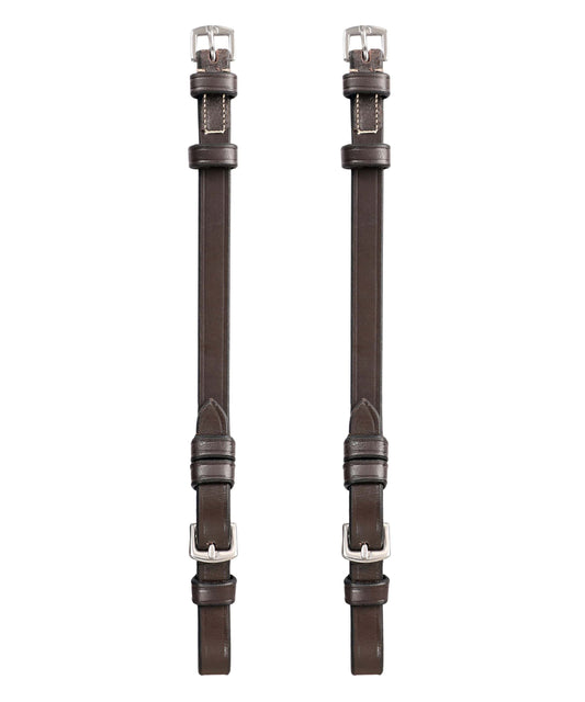 ExionPro Bridle Cheek Pieces With Buckle Fastening - White Stitching - Southlake Paws