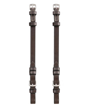 ExionPro Bridle Cheek Pieces With Buckle Fastening - White Stitching