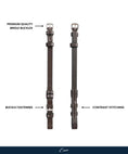 Load image into Gallery viewer, ExionPro Bridle Cheek Pieces With Buckle Fastening - White Stitching - Southlake Paws
