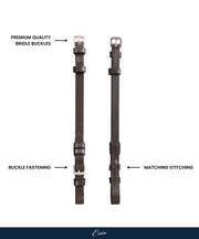 ExionPro Bridle Cheek Pieces With Buckle Fastening - Matching Stitching