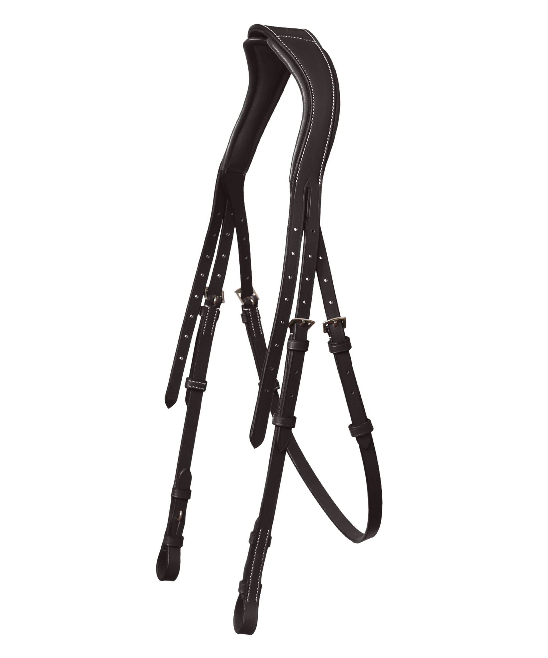ExionPro Fancy Stitched Raised Anatomical Bridle with Rubber Reins