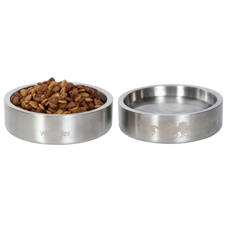 Wrangler® Double‑Walled Stainless Steel Bowl – Silver