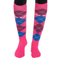 Load image into Gallery viewer, TuffRider Argyle Knee Hi Socks
