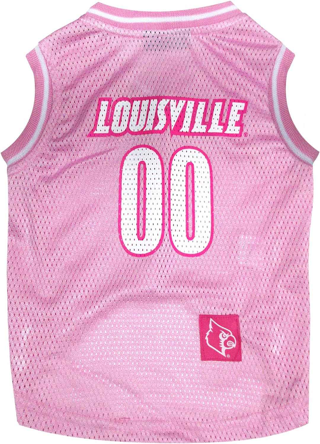 NCAA Louisville Pink Basketball Dog Jersey