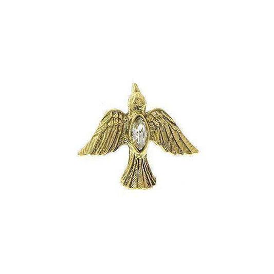 Crystal Holy Spirit Gold Dove Tie Tack