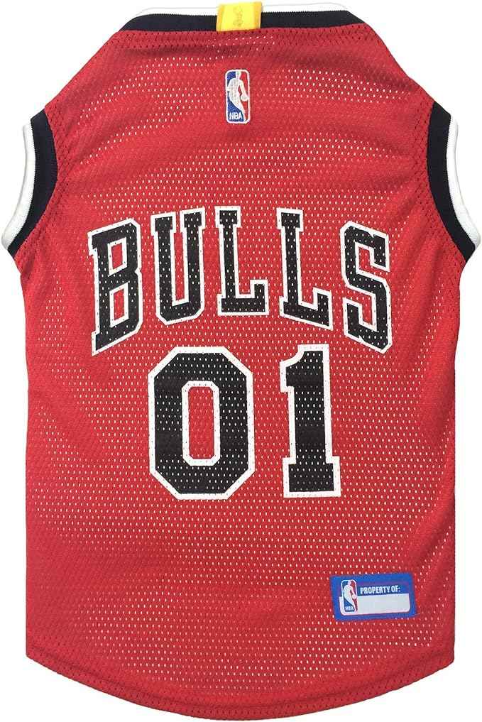 NBA Chicago Bulls Basketball Mesh Dog Jersey