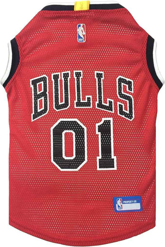 NBA Chicago Bulls Basketball Mesh Dog Jersey