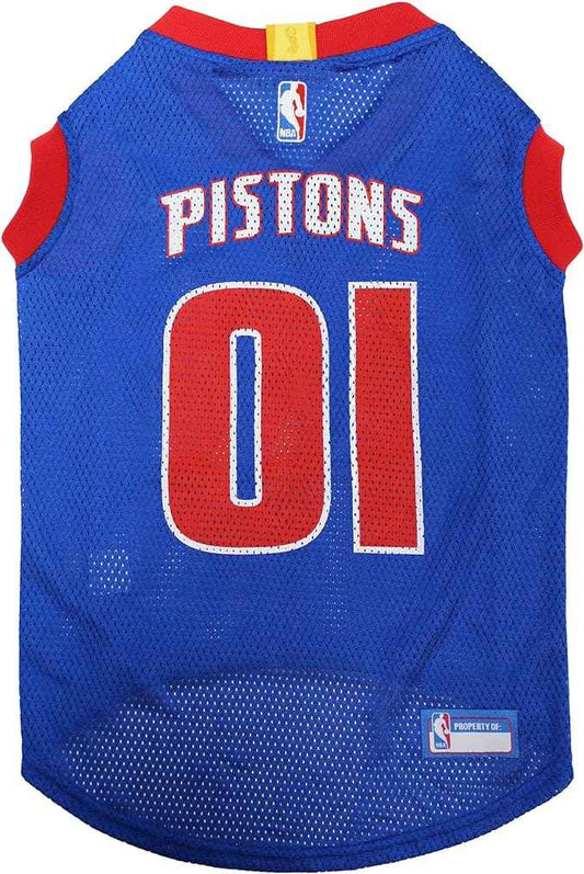 NBA Detroit Pistons Basketball Mesh Dog Jersey
