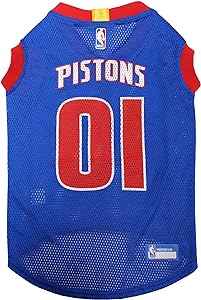 NBA Detroit Pistons Basketball Mesh Dog Jersey