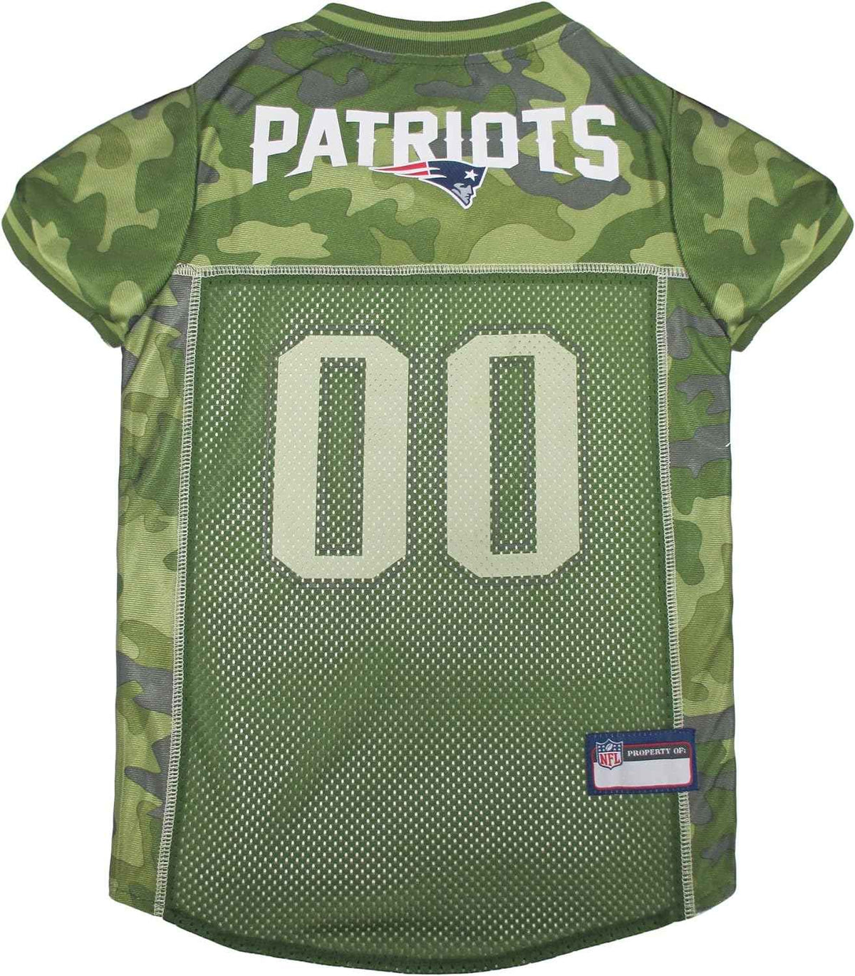 NFL New England Patriots Camo Mesh Dog Jersey