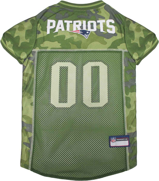 NFL New England Patriots Camo Mesh Dog Jersey
