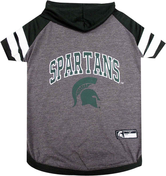 NCAA Michigan State University Spartans Hooded Dog T-Shirt