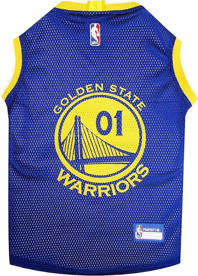 NBA Golden State Warriors Basketball Mesh Dog Jersey