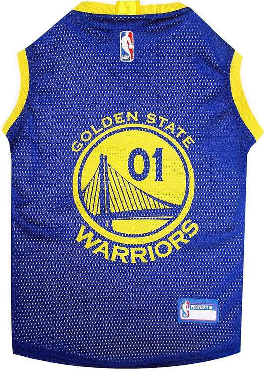 NBA Golden State Warriors Basketball Mesh Dog Jersey