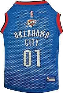 NBA Oklahoma City Thunder Basketball Mesh Dog Jersey