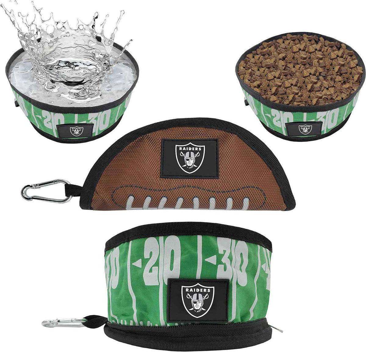Las Vegas Raiders Collapsible Pet Bowl