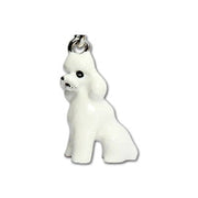 Parisian Pet 'Poodle White' Key Chain for Dogs - Trendy, Durable, Stylish White Key Ring, Perfect Pet Accessory for Dog Lovers