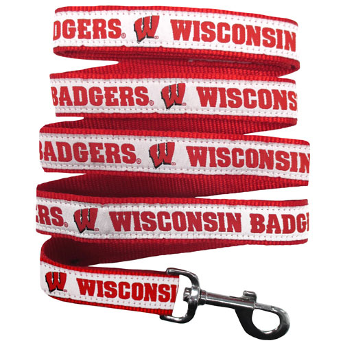 Wisconsin Badgers Woven Dog Leash