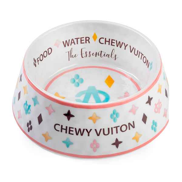 White Chewy Vuiton Bowls