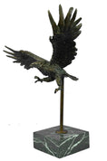 Load image into Gallery viewer, Flying High American Eagle Bronze Sculpture by Milo Bird Art Deco Statue Decor
