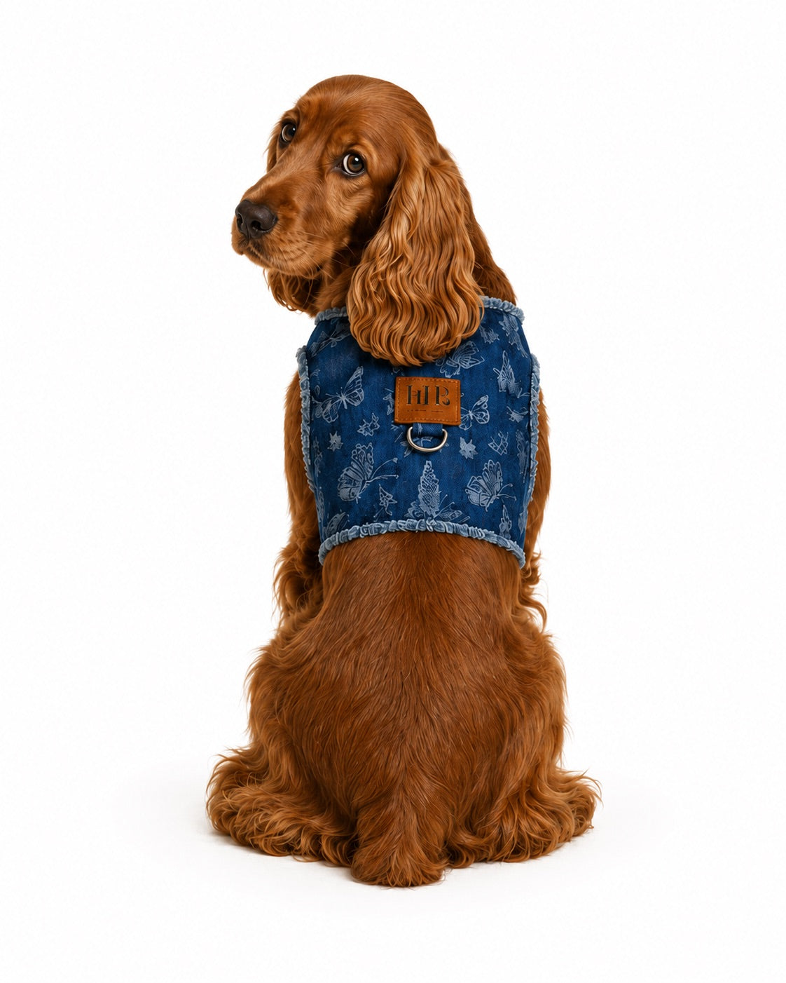 Printed Butterfly Denim Harness