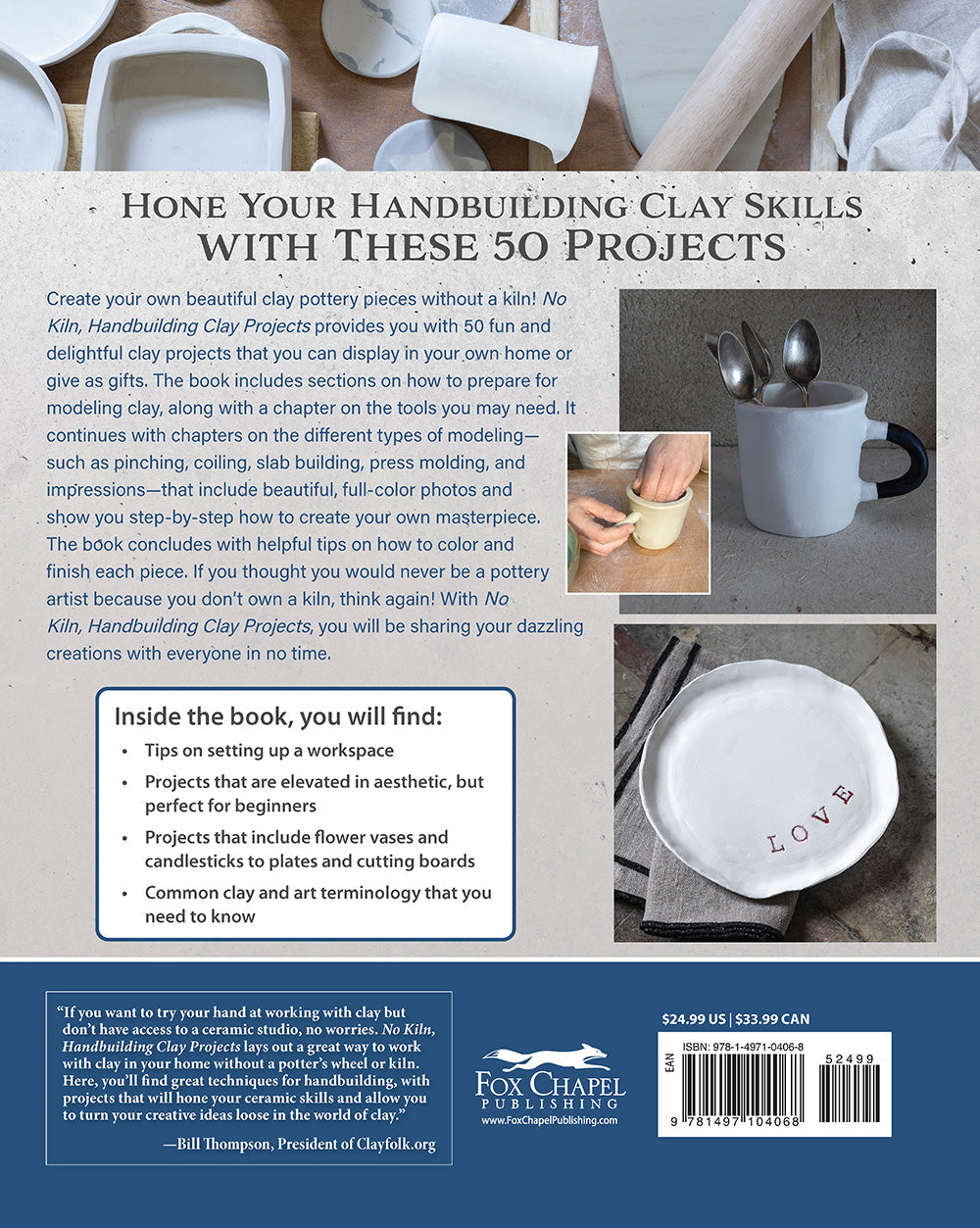 No Kiln, Handbuilding Clay Projects