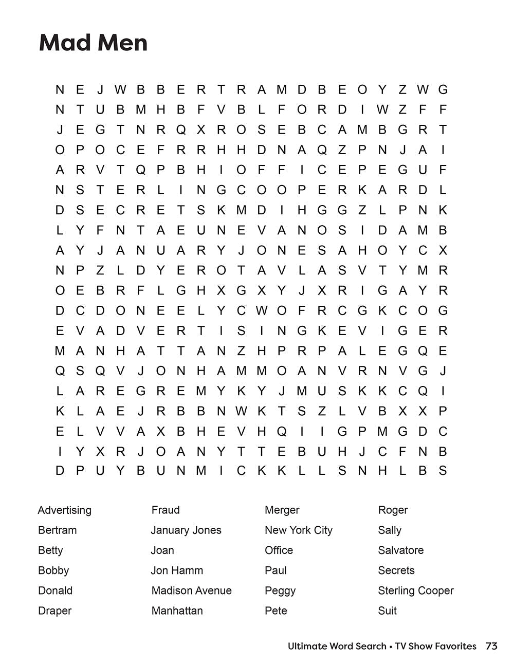 Ultimate Word Search TV Show Favorites