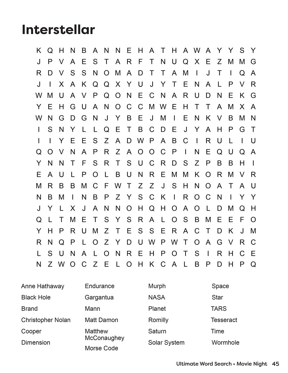 Ultimate Word Search Movie Night