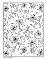 Modern Flowers Coloring Book
