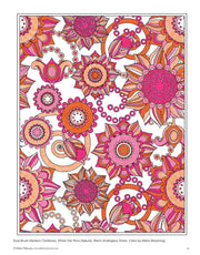 Modern Flowers Coloring Book