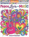 Load image into Gallery viewer, Notebook Doodles Peace, Love, and Music
