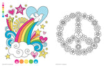 Notebook Doodles Peace, Love, and Music