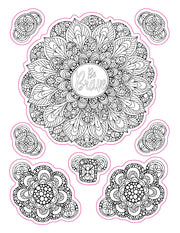 Color Your Own Stickers Mandalas