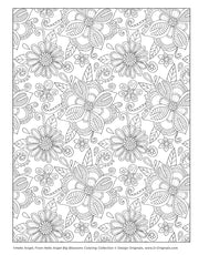 Hello Angel Big Beautiful Blossoms Coloring Collection