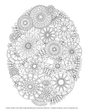 Hello Angel Big Beautiful Blossoms Coloring Collection