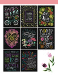 Load image into Gallery viewer, Chalk-Style Expressions Coloring Book

