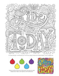 Load image into Gallery viewer, Live for Today Coloring Book
