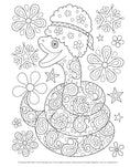 Load image into Gallery viewer, Hippie Animals Coloring Book
