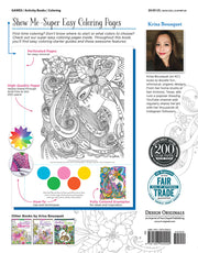 KC Doodle Art Flower Girls Coloring Book