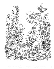 KC Doodle Art Be Happy Coloring Book