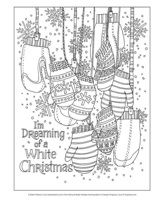 Merry & Bright Holiday Coloring Book