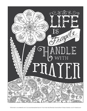Chalk-Style Blessings Coloring Book